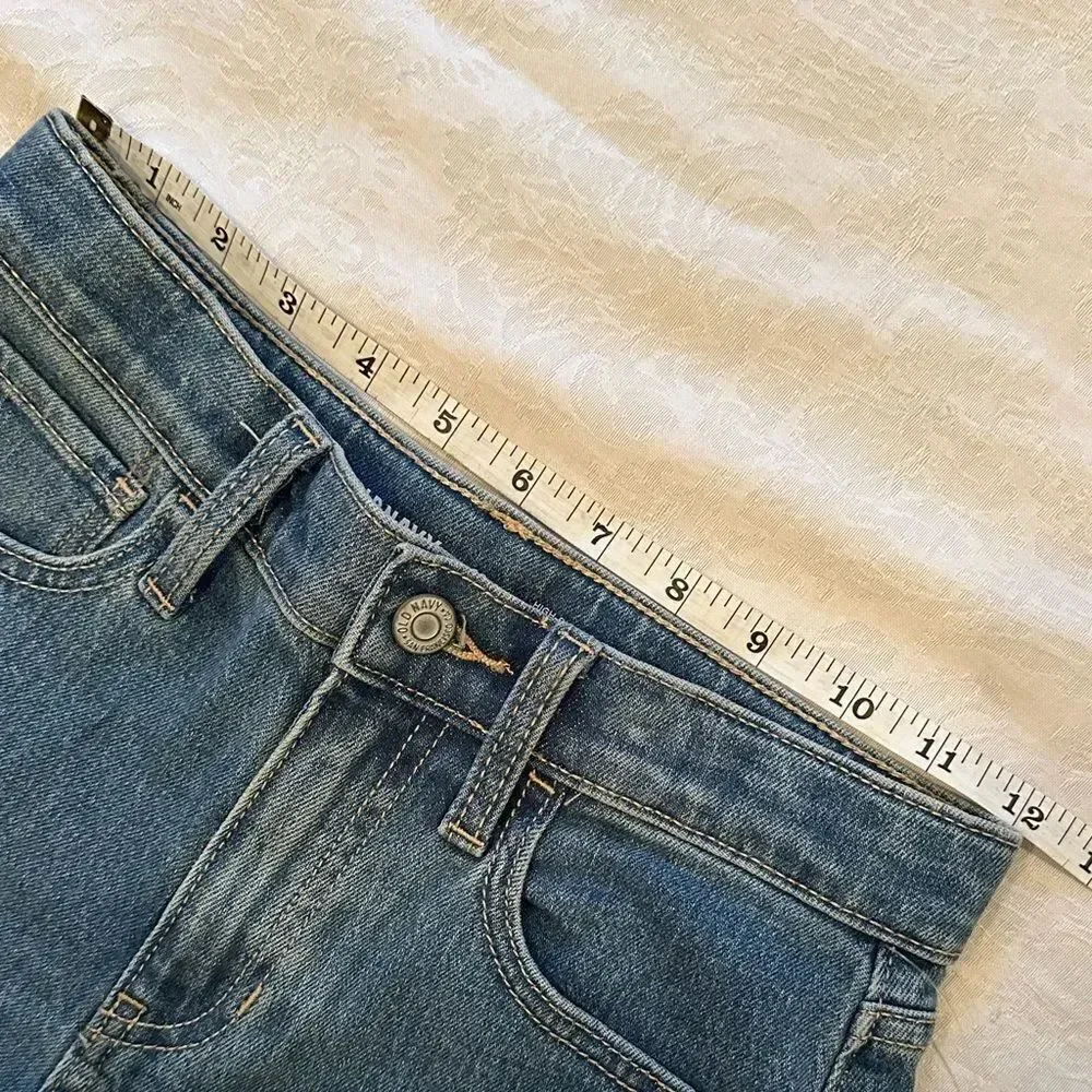 Old Navy Kids Blue Denim Jeans Shorts High Rise Size 12
